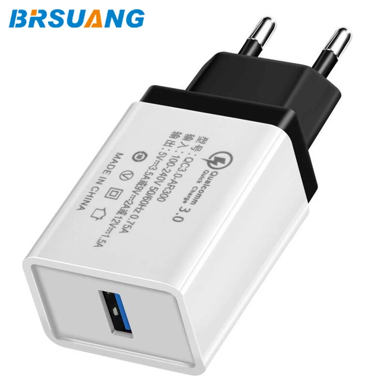 BRSUANG универсальное 5V настенное зарядное устройство 3 0 быстрое EU US Plug USB для iPhone