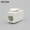 White Color RJ11 CAT3 Connector Female To Female Phone Plug Telephone Extender Keystone ► Photo 1/4