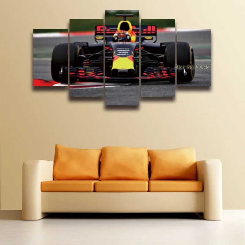 5 панель с принтом формулы гоночный автомобиль картина большой холст искусство для декора стен украшение дома гостиная художественный плакат