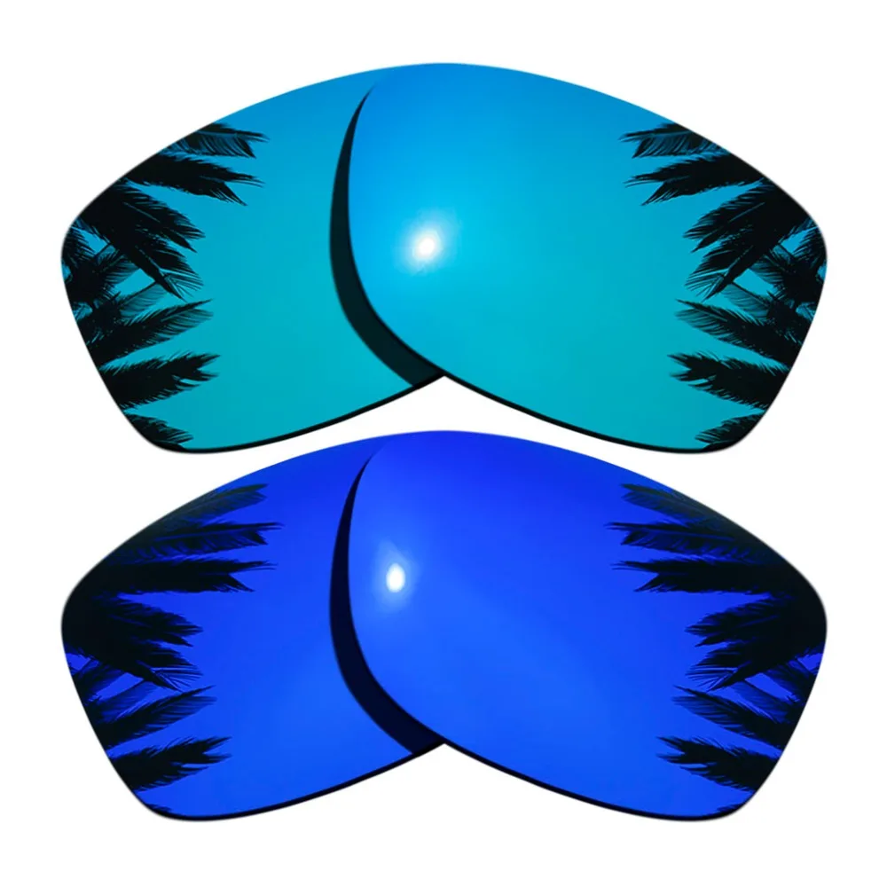 

(Ice Blue Mirrored+Purple Mirrored Coating) 2-Pairs Polarized Replacement Lenses for Jupiter Squared 100% UVA & UVB Protection