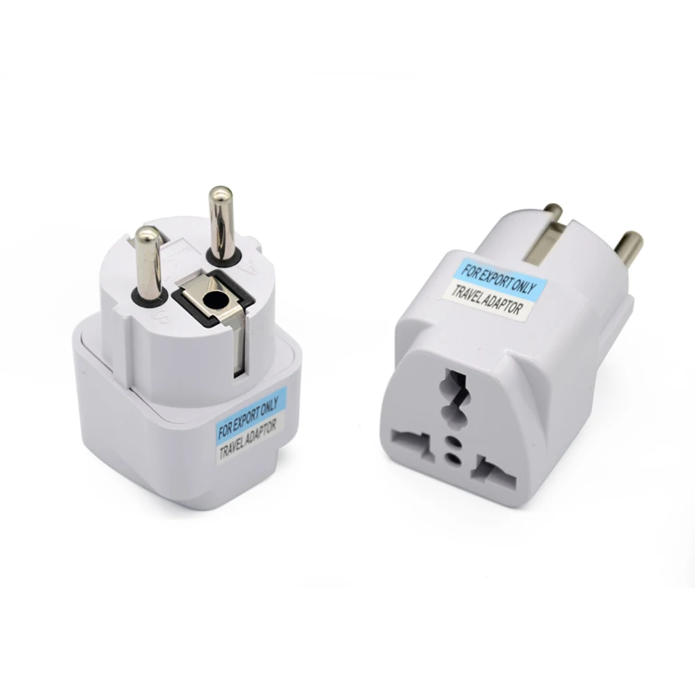 Portable UK US AU to EU European Power Socket Plug Adapter Travel Converter