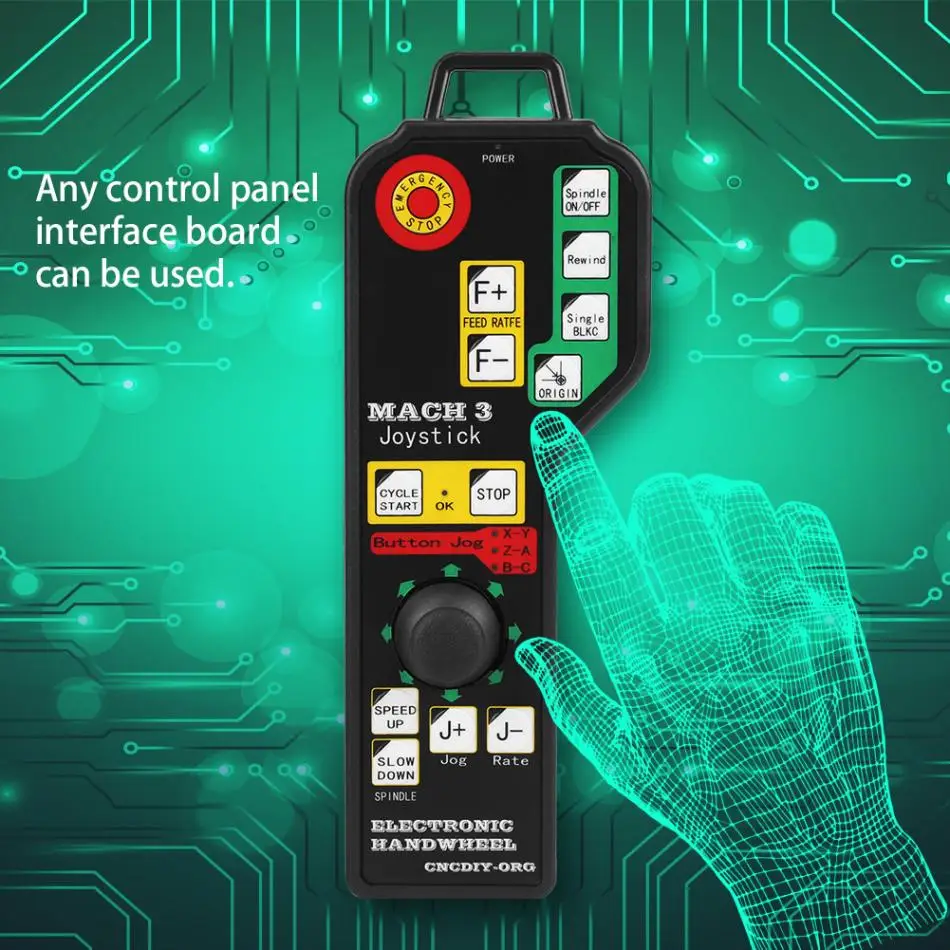 CNC Controller Engraving Machine Manual Controller USB Connector 6-axle Control for Mach3 system High Performance Mach 3