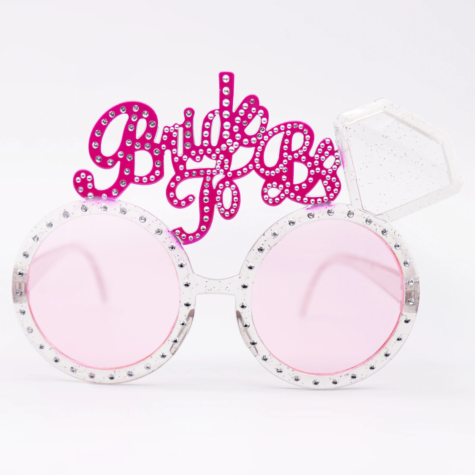 

Bridal To Be Decoration Mariage Bride Glasses Pink Diamond Sunglasses For Wedding Bridal Shower Hen Party Decoration Photo Props