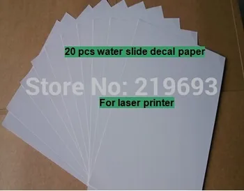 

BeautY ART JOB (20 sheets/lot) A4 clear/transparent laser water transfer printing paper laser water slide decal paper