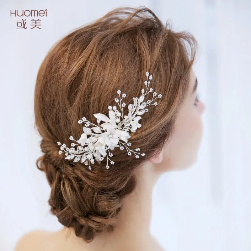 New Bridal Hair Combs Accessories Elegant Silver Hair Jewelry