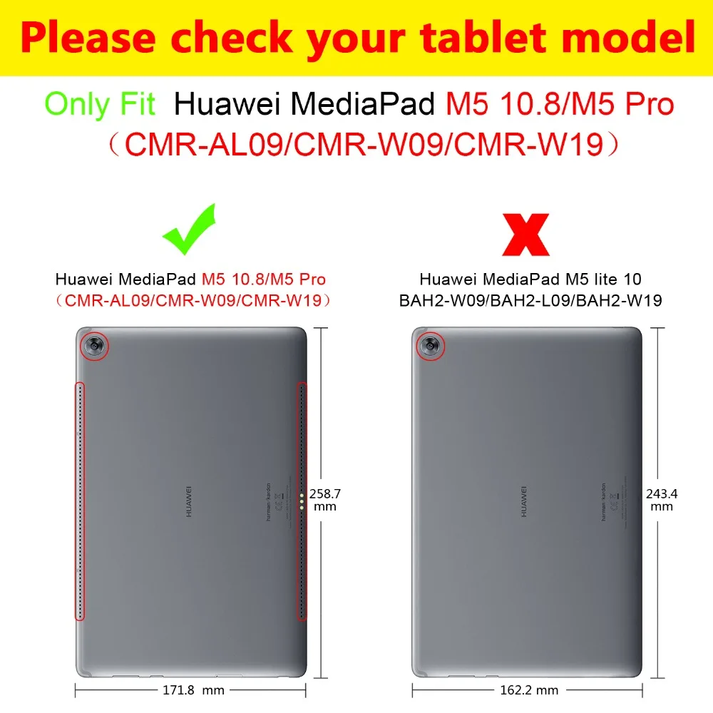 Ходунки Bluetooth клавиатура чехол для huawei MediaPad M5 10 8 &quotпланшет съемный Pro CRM AL09