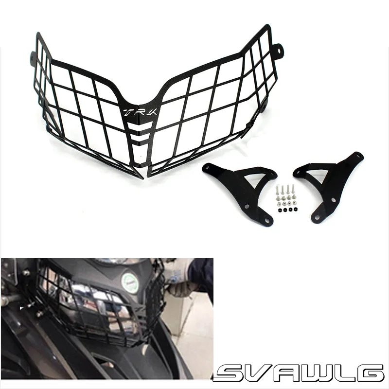 

For Benelli TRK502 TRK 502 Headlight Guard Protector Cover Grille Black Motorcycle Accessories Motor Parts 1set