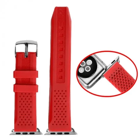 38mm Red Color Silicone Watch Band Replacement for Apple iWatch WB1101F38JB
