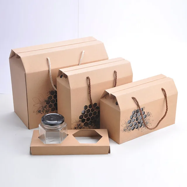 Honey Packaging Box with tray 1000g Capacity Wholesale 10pcs/lot Free