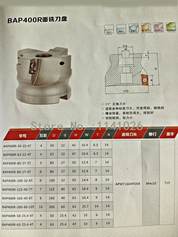 BAP 400R 100-32-6T 90 градусов под прямым углом плечо фрезерование головки, фрезерный станок с ЧПУ, для APMT1604