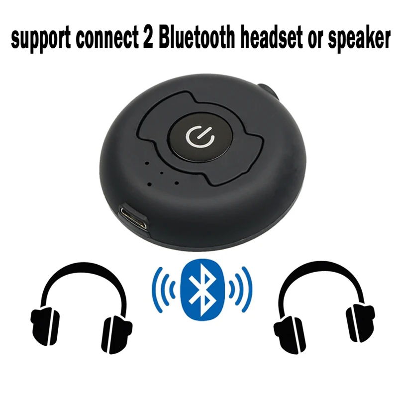 Многоточечный беспроводной bluetooth-передатчик для аудио ТВ 3,5 мм разъем Aptx музыка AUX Bluetooth 4,0 адаптер для двух наушников
