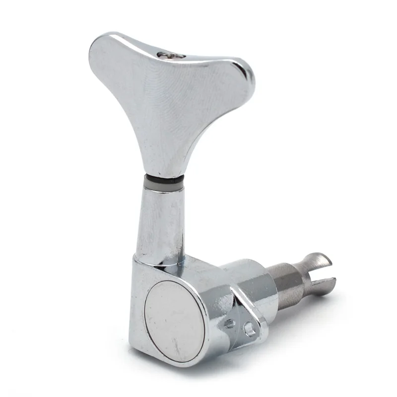Guitar Parts 4R Chrome Bass Guitar Machine Tuners/Elephant Ear Button Guitar Parts 4R Chrome Bass Guitar Machine Tuners/Elephant Ear Button