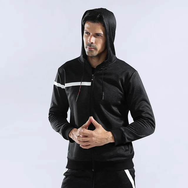 Men Running Jacket Sports Training Run Jogging Jackets Clothes Long