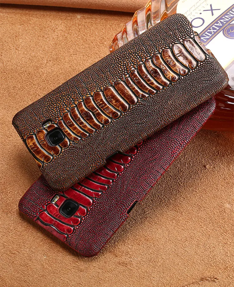 Натуральная кожа чехол для телефона для samsung Galaxy S8 S9 плюс чехол задняя крышка с текстурой Кожи Ящерицы для S7 край A5 A7 J3 J5 J7 чехол s
