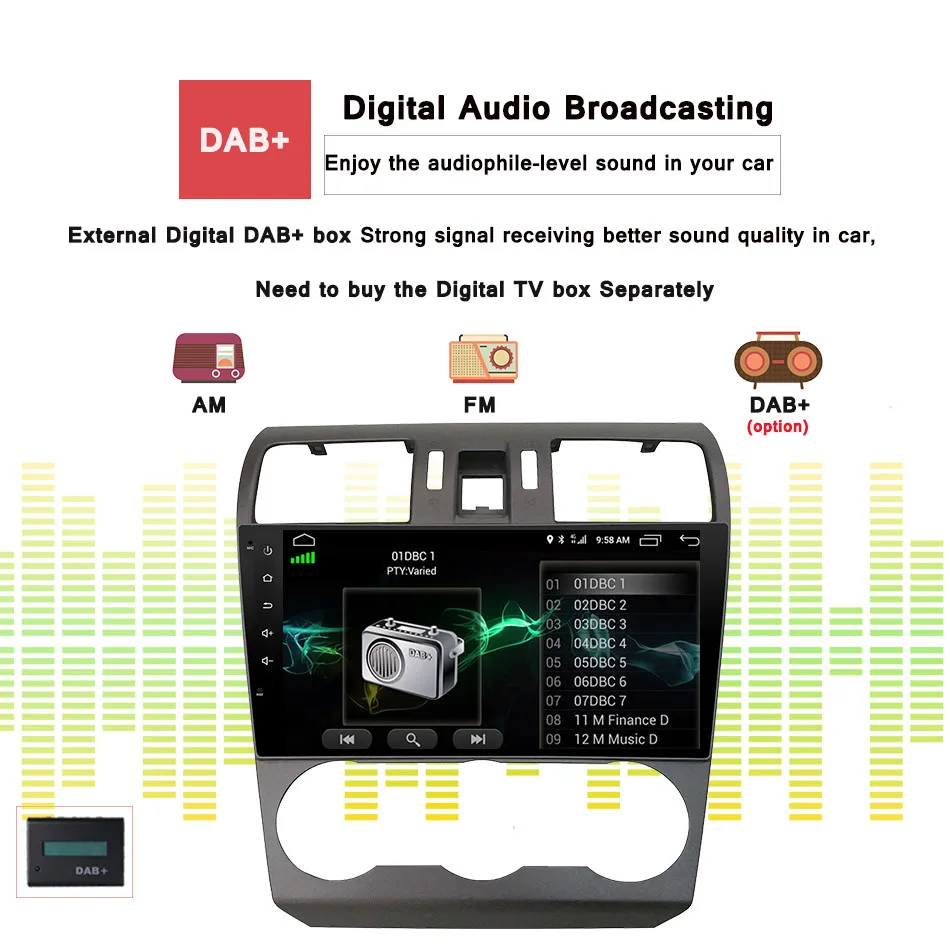 Sale Octa Core Android 9.0 Car Radio Player DVD For Subaru WRX Forester 2013 2014 2015 2016 - 2019 GPS Navigation 64G ROM Head units 4
