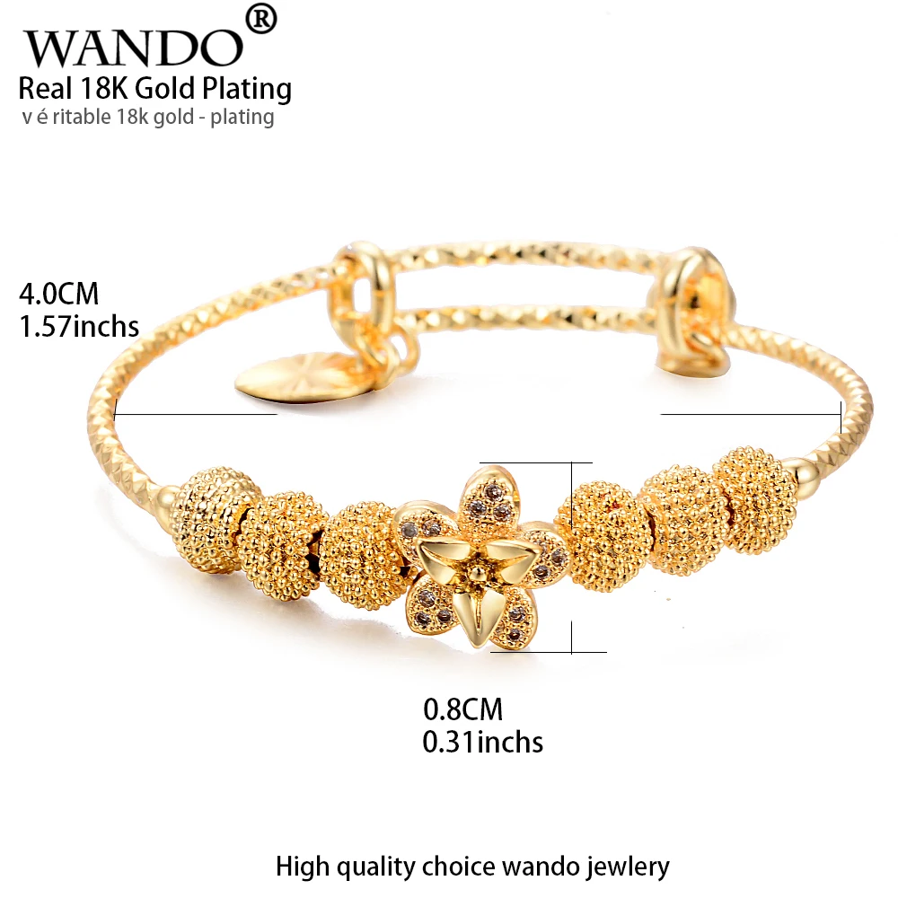 Wando 4 шт./лот детские браслеты золотого цвета Эфиопский детский изысканный браслет/модный Африканский арабский Рамадан детские ювелирные изделия