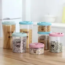 Пластиковый диспенсер для зерновых культур ящик для хранения кухни пищевой для зёрен рисовые снеки контейнер, ящик для хранения ванны с крышками Deli горшок соус Dip