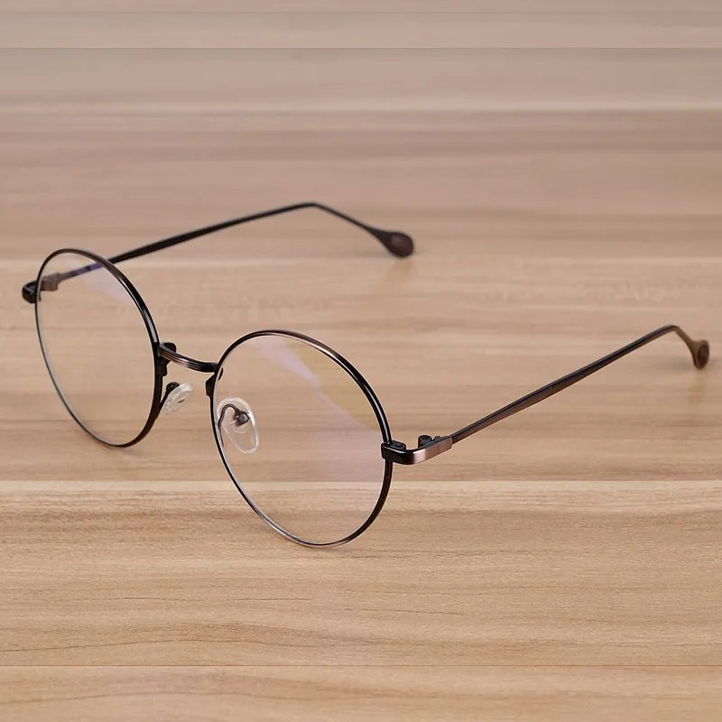 NOSSA бренд Винтаж круглые очки ретро Для женщин Близорукость оправы Для мужчин рецепт Медь очки в оправе