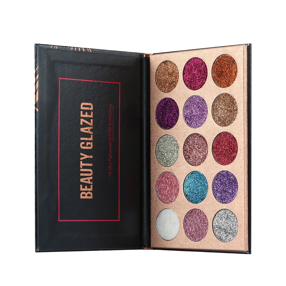 

Beauty Glazed Glitter Injections Pressed Glitters Eyeshadow Diamond Rainbow Makeup Cosmetic 15 Colors Eye Shadow Magnet Palette