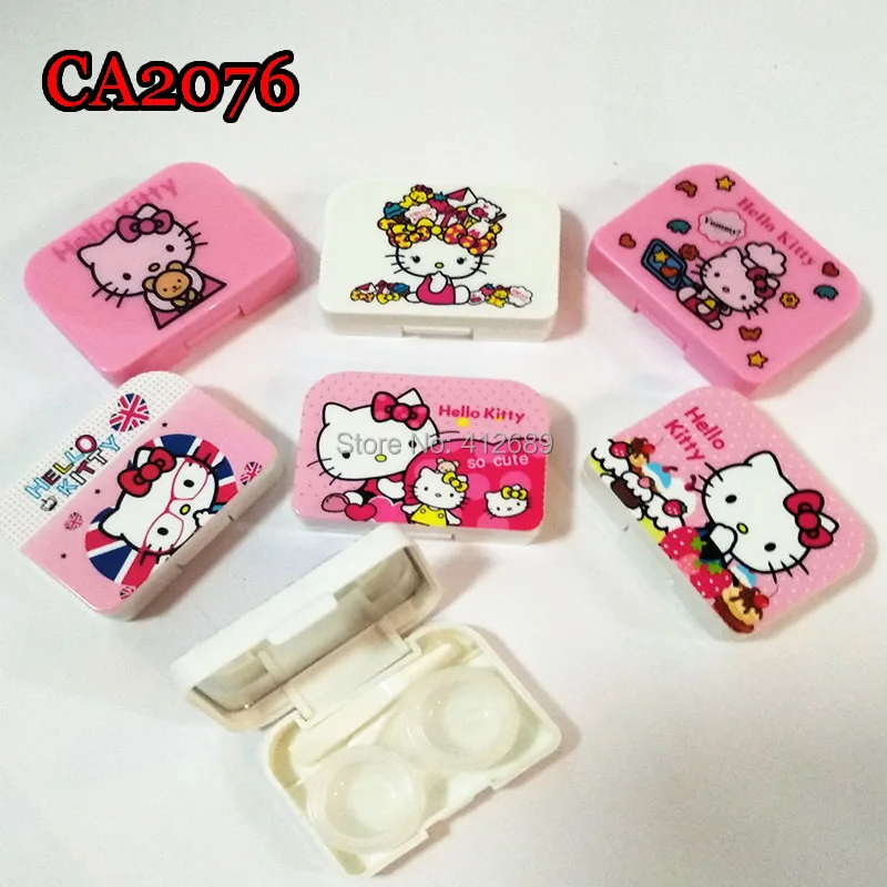 

CA2076 cute hello kitty colorful contact lens case 2colors for choice