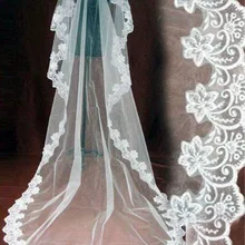Свадебная вуаль длиной 3 метра с одним слоем цвета слоновой кости/белого цвета элегантные свадебные аксессуары Velos De Novia voile de mariee