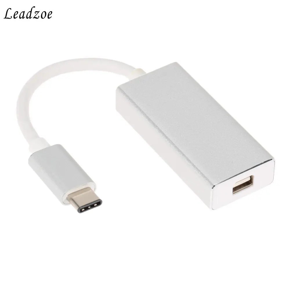 Leadzoe Type C к Mini DP адаптер USB 3 1 DisplayPort кабель для нового Macbook Mac Book Silver|mini displayport cable|mini