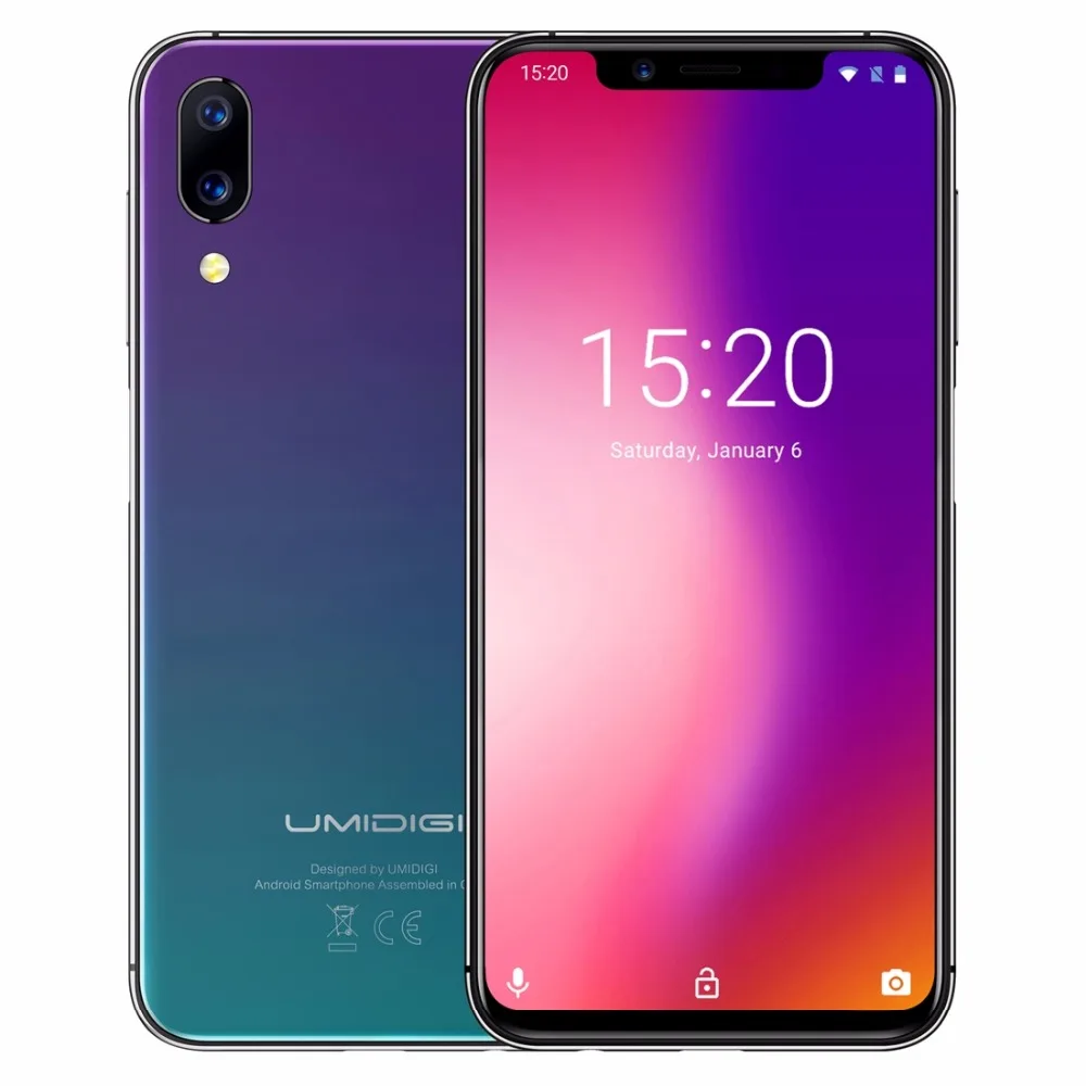 Мобильный телефон Umidigi ONE 5 9 дюйма 4 Гб 32 ПЗУ Восьмиядерный процессор Helio P23 Android 8 1 12