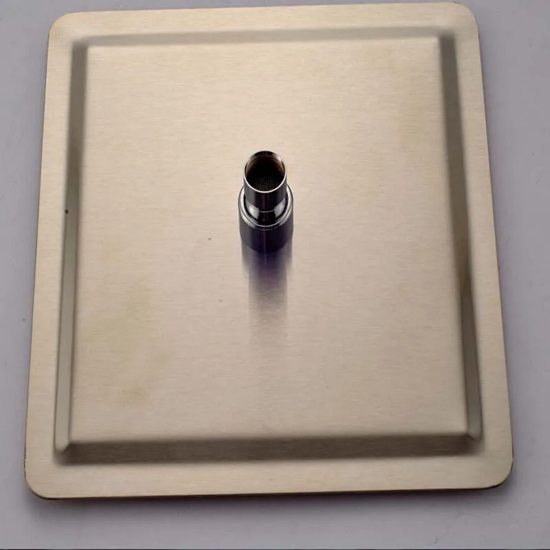 Настенное крепление Матовый никель квадратная душевая головка кран с одной ручкой Клапан смеситель