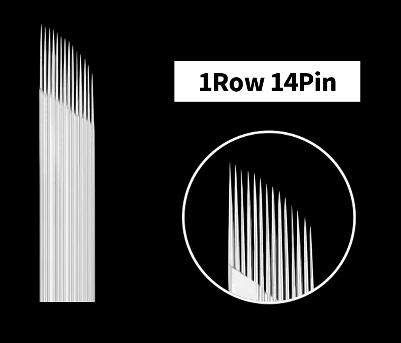 Новинка; 10 шт. 14/15/16/17/18Pin туман иглы для перманентного макияжа бровей Иглы лезвия для мануального татуажа бровей, ручка ручной Embroidery-B5 - Габаритные размеры: 1Row 14Pin