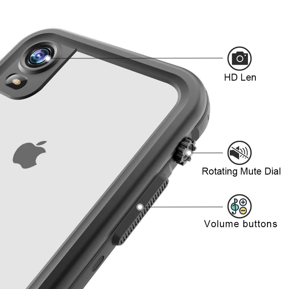  PC Cover For iPhone X XS XR XS MAX Waterproof Case For Samsung S8 S9 Plus Note 8 Note 9 Underwater Sealed Capas For iPhone X    (5)