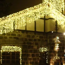 3M x 3M 300 светодиодный, для улицы, вечерние, рождественские, рождественские гирлянды, сказочные, свадебные занавески, освещение, 220~ 240V или 110 V, теплый белый