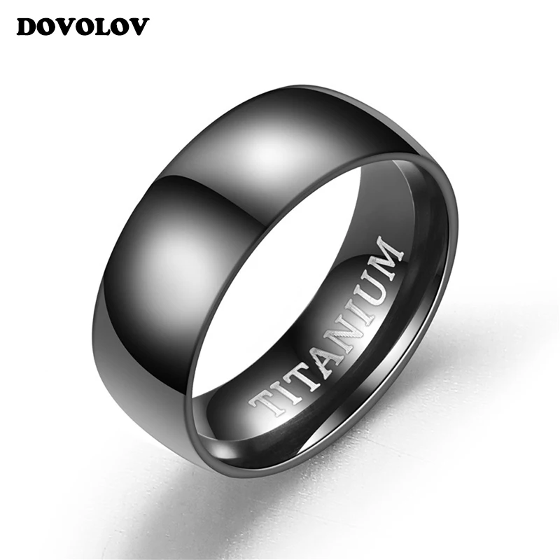

New Titanium Carbide Ring For Men Classic Wedding Black Men Ring Jewelry Boyfriend Gift D337