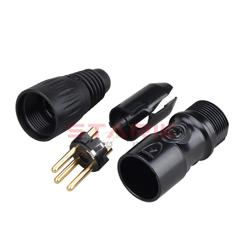 NEUTRIK YONGSHENG GOLD 3 Pin YS177 Male XLR PLUGS YS176 Female XLR Connector jack free shipping