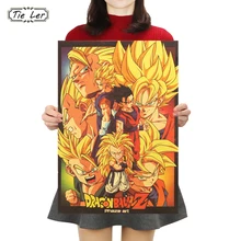 TIE LER мультфильм фильм Dragon Ball крафт-бумага Ретро плакат стикер стены Бар Кафе декоративная живопись 50,5X35 см