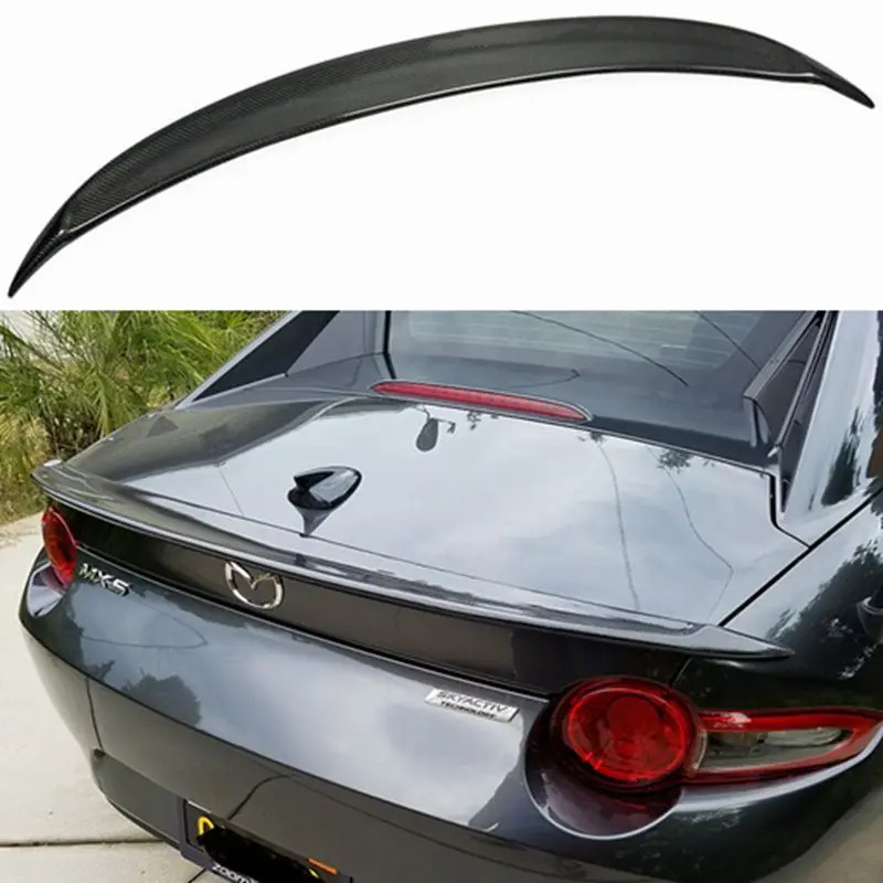 Автомобиль-Стайлинг для Mazda MX5 ND Miata Garage варьироваться Стиль углеродного волокна Ducktail задний спойлер