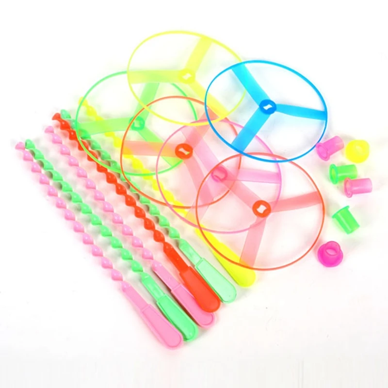 3pcs Flywheel push UFO flying wheel flying gyro 4 colors kids' funny