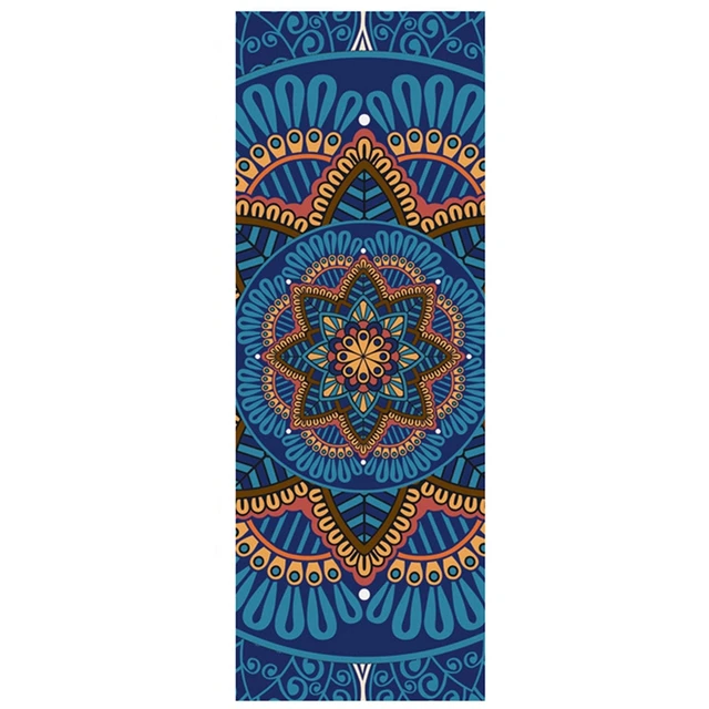 US $21.41 5 Mm Lotus Pattern Suede Tpe Yoga Mat Pad NonSlip Slimming Exercise Fitness Gymnastics Mat Body Bu