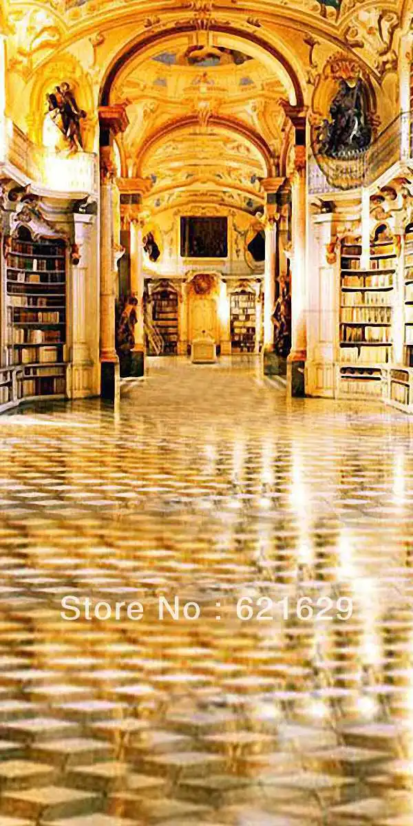 

Spacious library 10'x20' CP Computer-painted Scenic Photography Background Photo Studio Backdrop HY-CM-2027