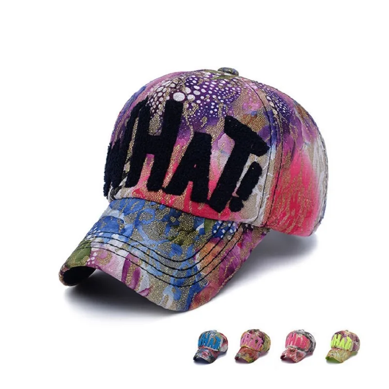 Primavera Outono 2016 Nova Marca de Algodão Mulheres Chapéu QUE Carta Costura Mulheres Chapéus Rendas Snapback do Boné de Beisebol Tampas Casuais CP013