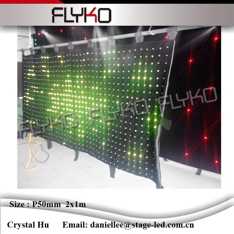 

Soft and video wall curtain P50mm 2x1m led display led display board