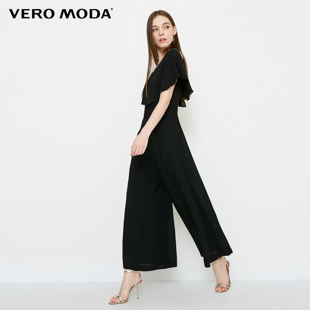 Vero Moda женский укороченный широкий комбинезон с гофрированным воротником | 318344512