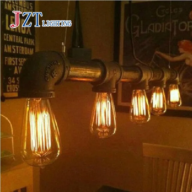 ZYY Industriële Rustieke Steampunk METALEN PIJP waterleiding lamp ... ZYY Industriële Rustieke Steampunk METALEN PIJP waterleiding lamp ...