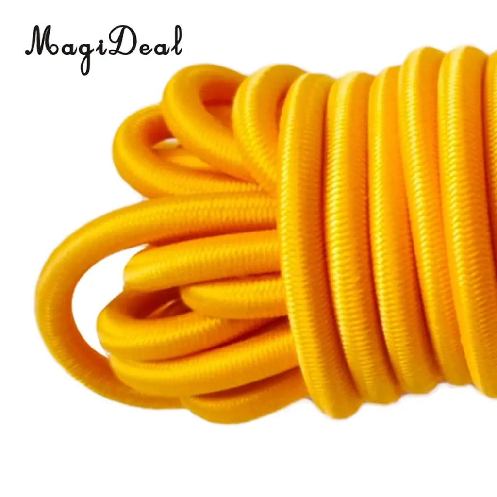MagiDeal 4mm x 5m Strong Elastic Round Bungee Rope Shock Cord Tie Down Marine Boat Trailer Kayak Surfboard Roof Rack