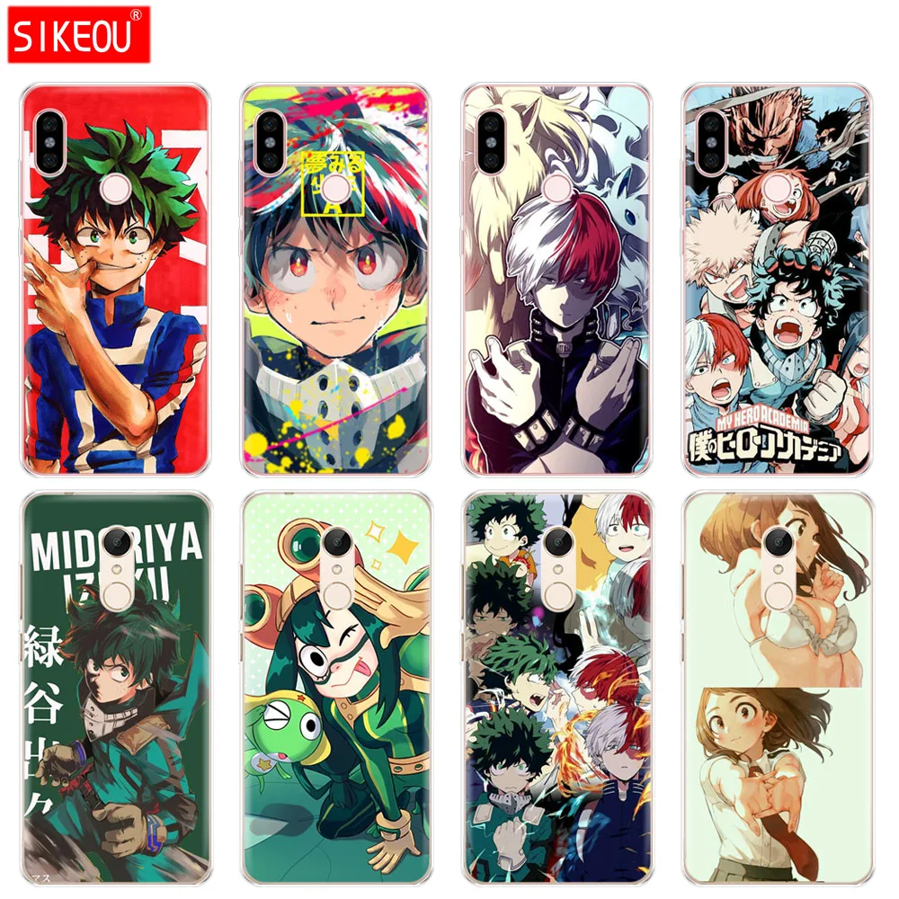 

Silicone Cover phone Case for Xiaomi redmi 5 4 1 1s 2 3 3s pro PLUS redmi note 4 4X 4A 5A My Hero Academia Anime