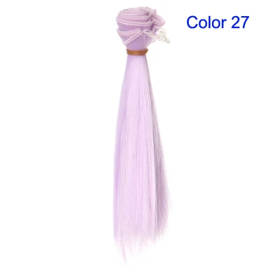 1 шт. волосы refires bjd волосы 15 см* 100 см синий зеленый фиолетовый цвет короткий парик с прямыми волосами для 1/3 1/4 BJD diy - Цвет: Color 27