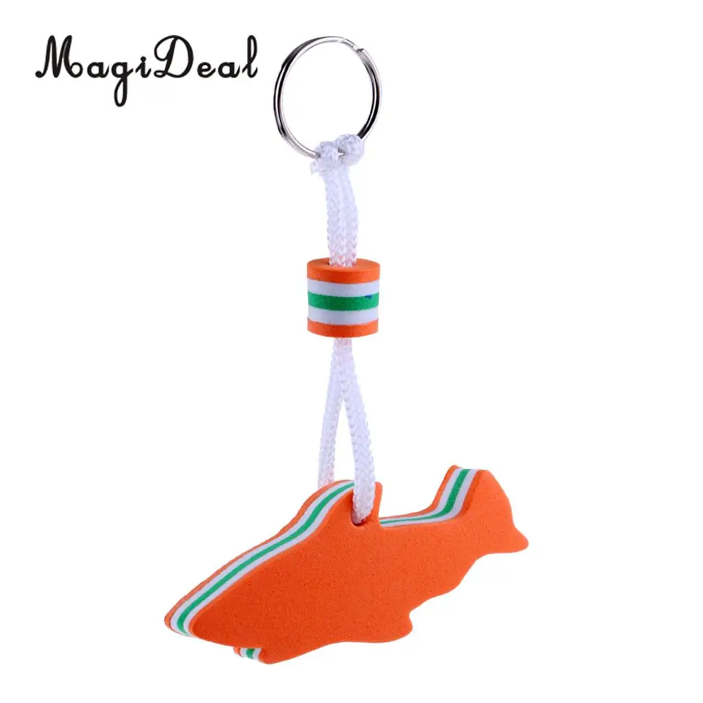 MagiDeal Lightweight Portable EVA Dolphin Shaped Water Floating Keyring Backpack Key Chain Water Sports Surf Swim Key Holder