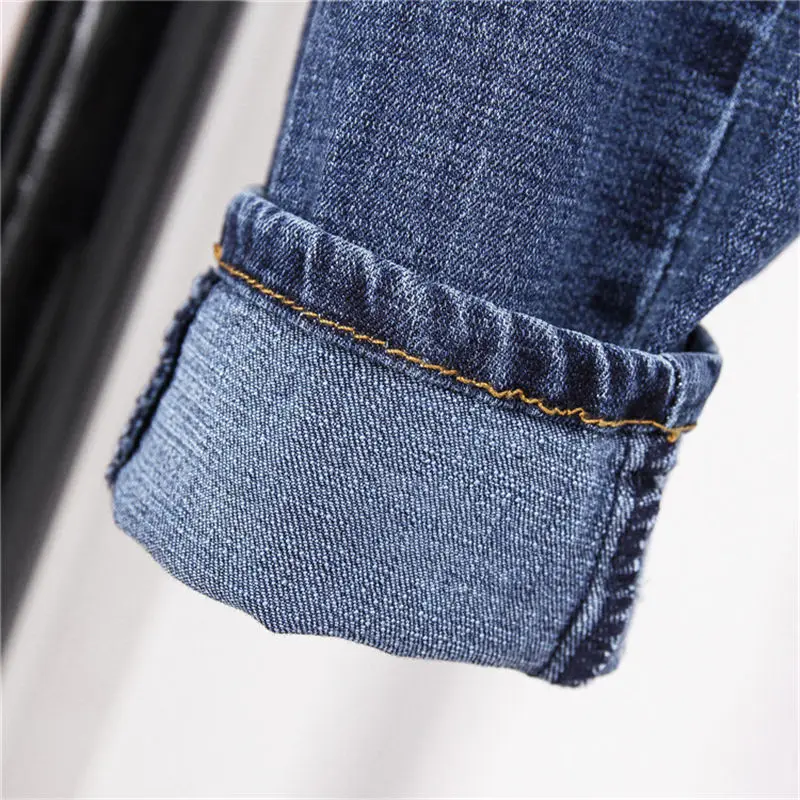 Plus Size Jeans Women Denim High Waist Elastic Boyfriend Jeans Femme Casual Loose Vintage Mom Jeans Streetwear Denim Pants Q1365
