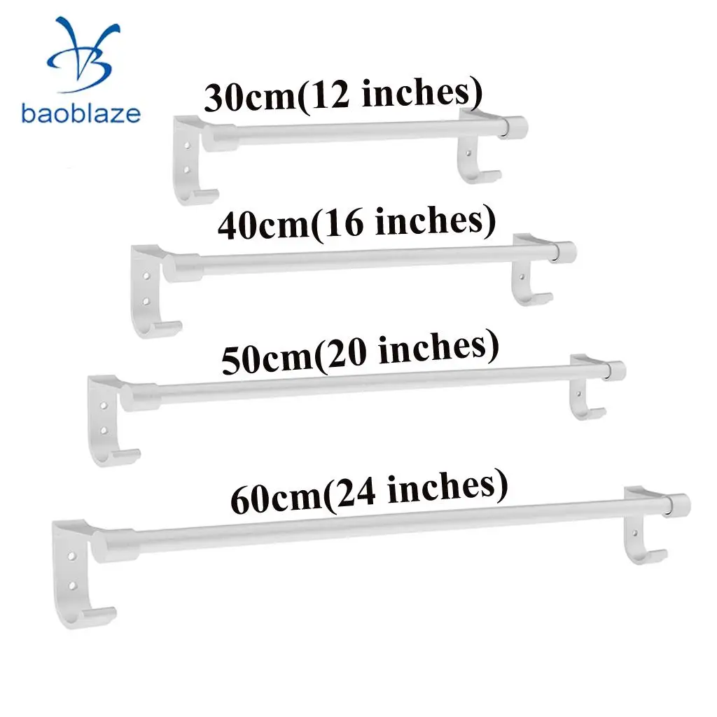 Кухня душ ванная комната алюминиевый настенный один полотенцесушитель держатель Органайзер бар w/2 вешалки крючки 12 ''16'' 20 ''24''