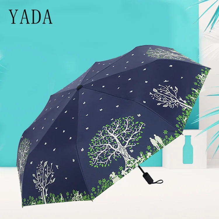 YADA Charms Life Of Tree складной зонтик с растениями для дождливой погоды женщин
