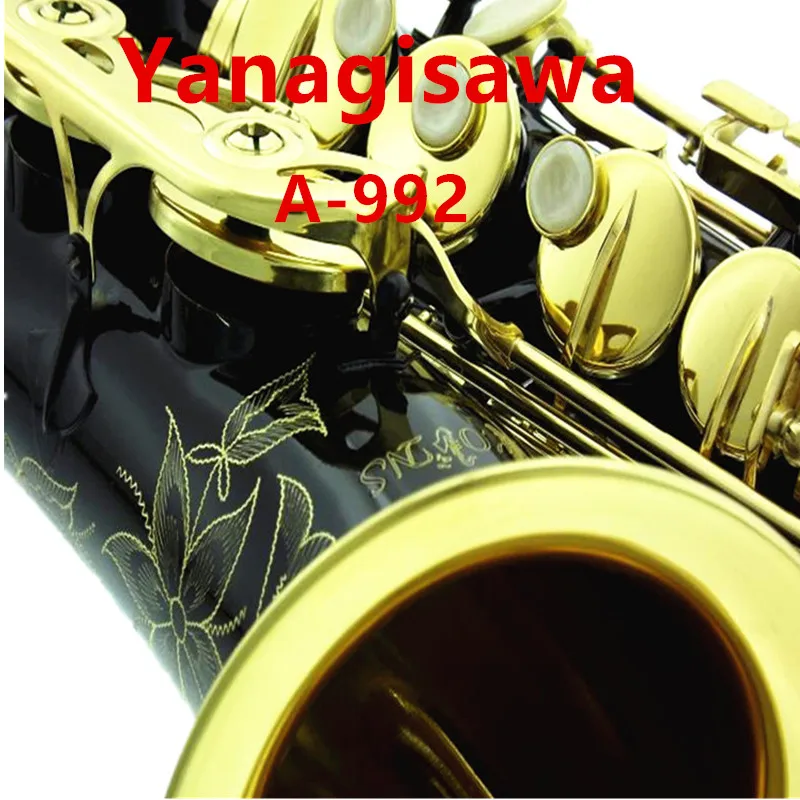 

Professional New YANAGISAWA A-902 A-992 Alto Saxophone Black Lacquer Sax Mouthpiece Patches Pads Reeds Bend Neck With Case